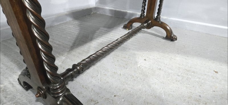 Superb Regency Rosewood Library Writing Table - Image 5