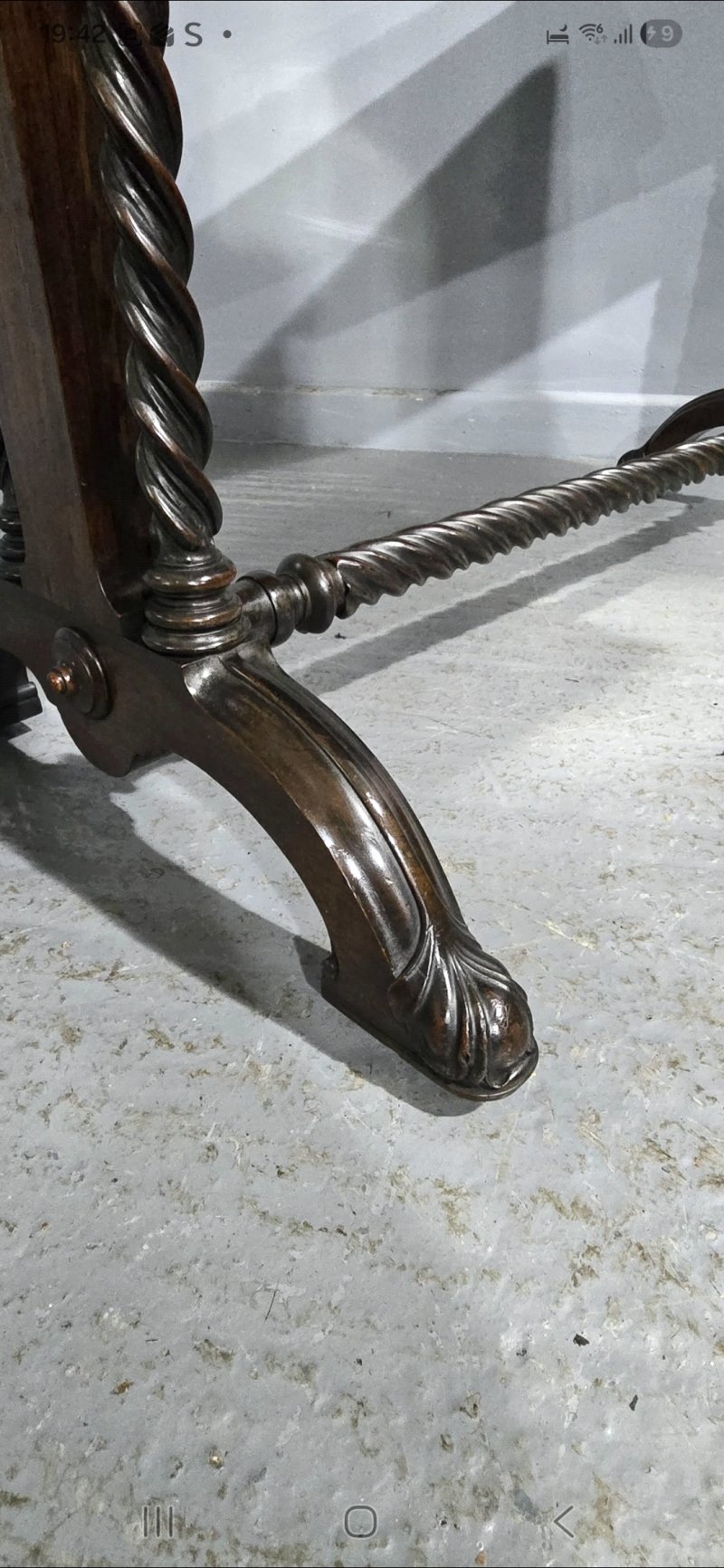 Superb Regency Rosewood Library Writing Table - Image 8