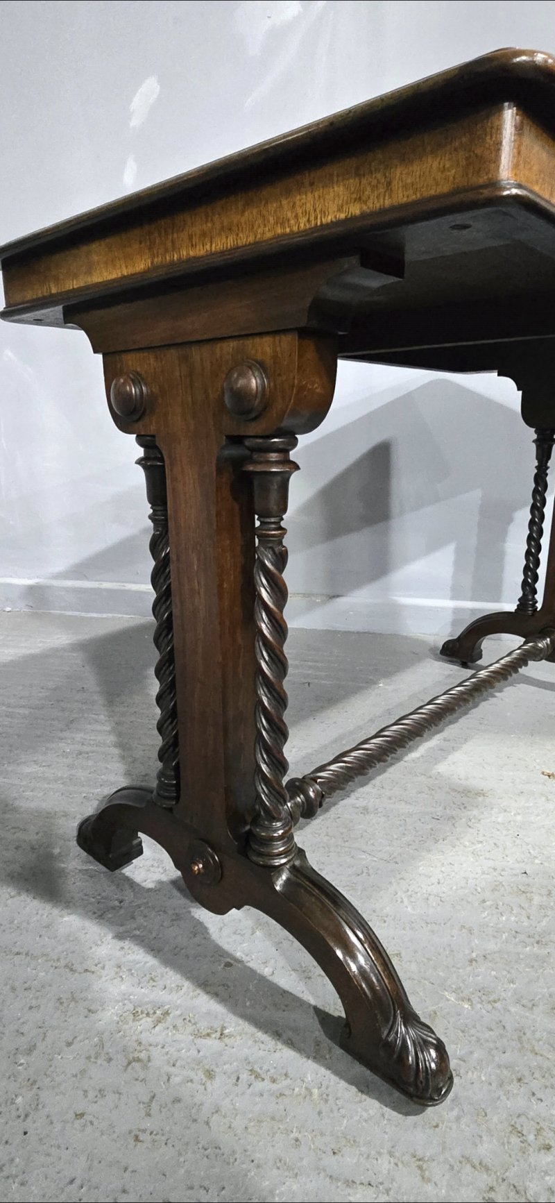 Superb Regency Rosewood Library Writing Table - Image 3