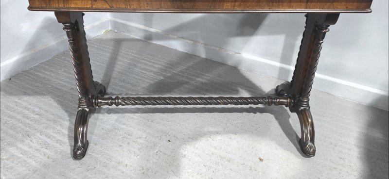 Superb Regency Rosewood Library Writing Table - Image 9