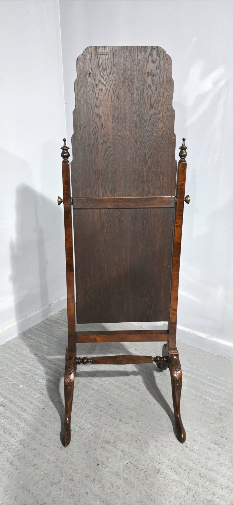 Super Burr Walnut Cheval Mirror - Image 2