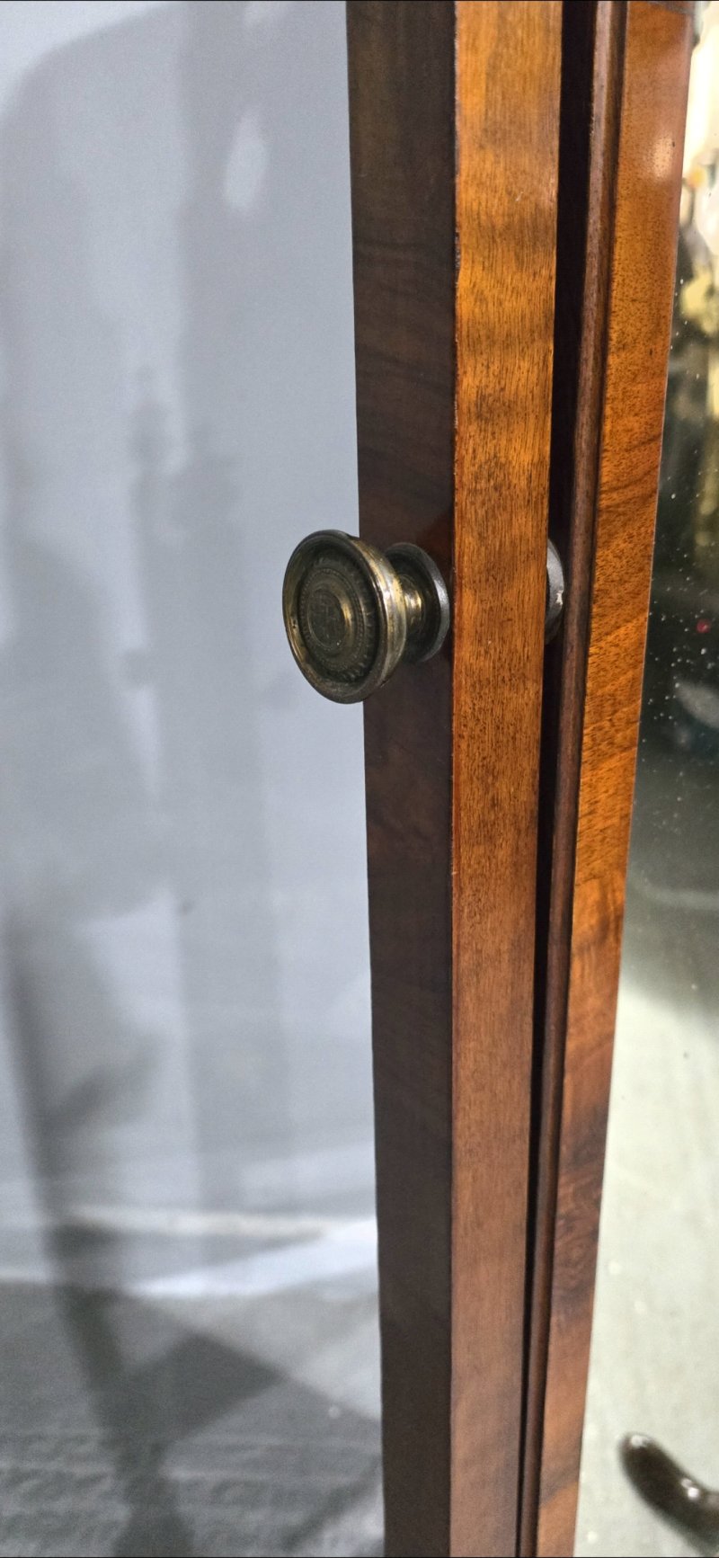 Super Burr Walnut Cheval Mirror - Image 3