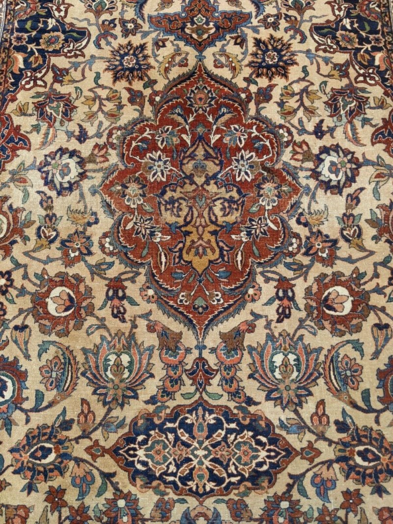 Antique Isfahan Carpet - Image 8