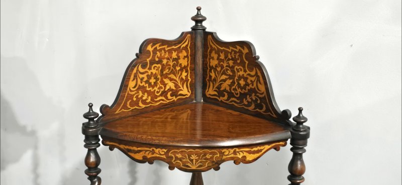 Outstanding Pair Victorian Corner Stands - Image 7