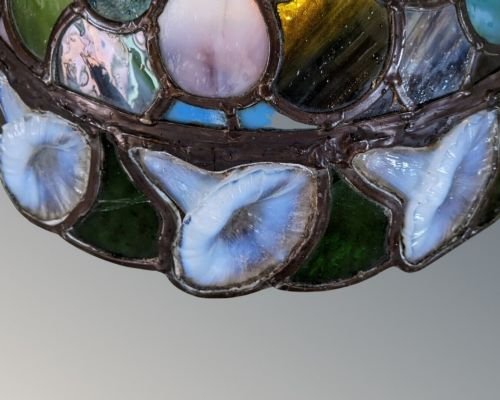 Good Antique Tiffany Style Ceiling Light - Image 4