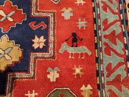 Antique Tetex Kazak Carpet Room Size (possible Pair) - Image 4