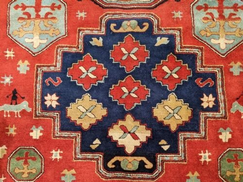 Antique Tetex Kazak Carpet Room Size (possible Pair) - Image 7