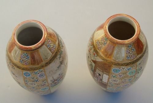 Good Pair Of Antique Satsuma Vases By Ishiyama - Image 5