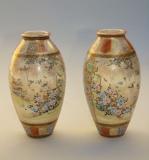 Good Pair Of Antique Satsuma Vases By Ishiyama - Image 4