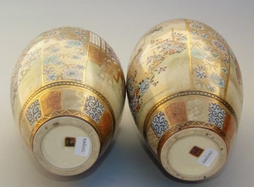 Good Pair Of Antique Satsuma Vases By Ishiyama - Image 10