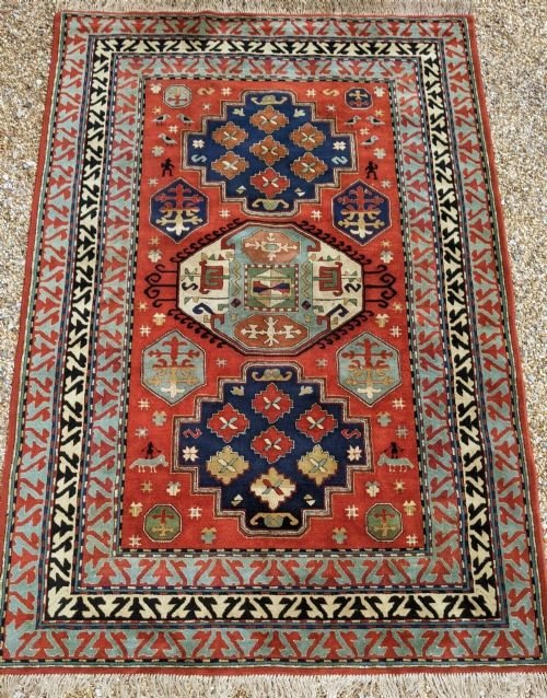 Antique Tetex Kazak Carpet Room Size ( Possible Pair )