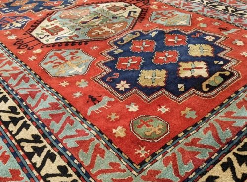 Antique Tetex Kazak Carpet Room Size ( Possible Pair ) - Image 5