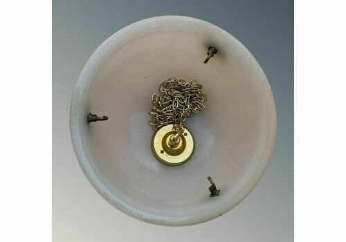 Antique Glass & Bronze Rams Head Light Shade - Image 3