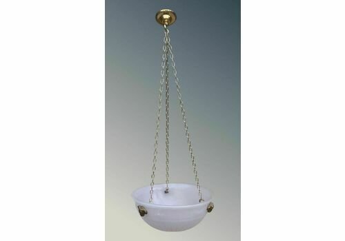 Antique Glass & Bronze Rams Head Light Shade - Image 2