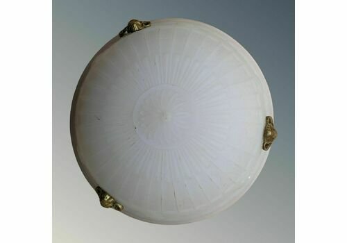 Antique Glass & Bronze Rams Head Light Shade - Image 5