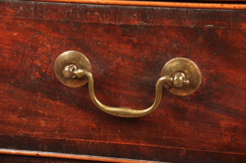 Small 18th Century Mahogany Chest Of Drawers - Image 4