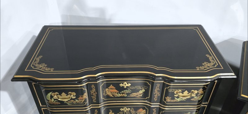 Wonderful Pair Chinoiserie Chests of Drawers - Image 6