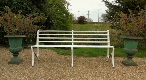 Elegant Regency Iron Garden Bench Circa 1820 - Image 4