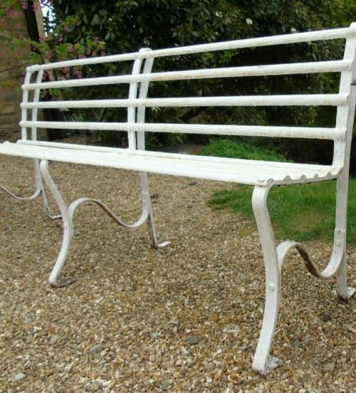 Elegant Regency Iron Garden Bench Circa 1820 - Image 3