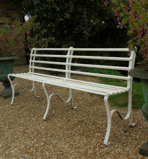 Elegant Regency Iron Garden Bench Circa 1820 - Image 9