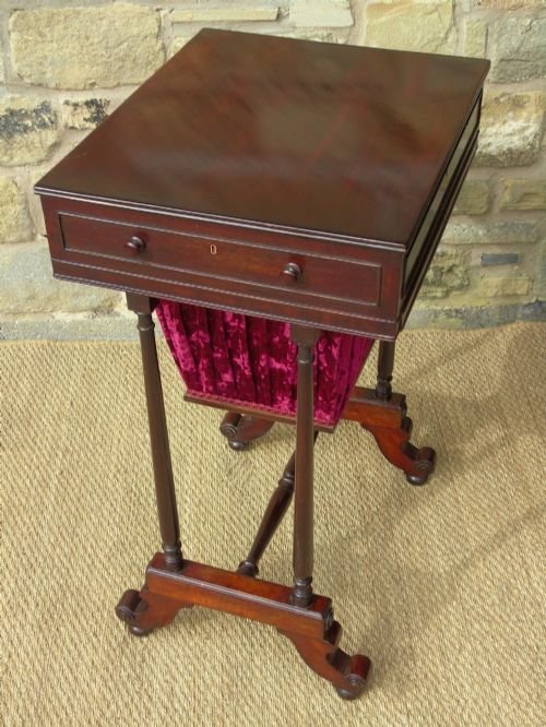 Good George IV Mahogany Sewing Table