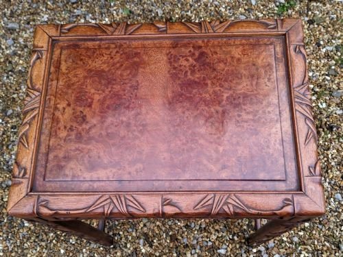 Chinese Huanghuali Nest Of 3 Tables With Exceptional Colour & Grain - Image 3