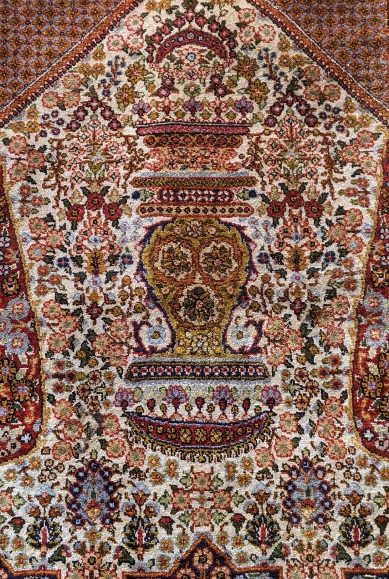 Antique Silk Rug Carpet - Image 2