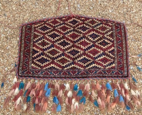 Rare Fabulous Antique Hand Woven Yomut Asmalyk