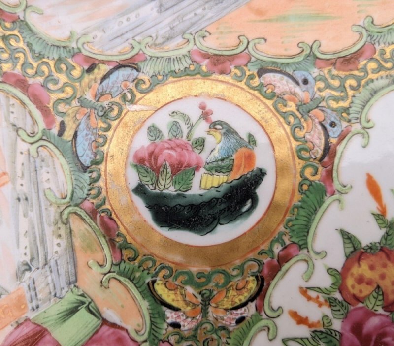 Antique Chinese Famille Rose Trefoil Dish - Image 4