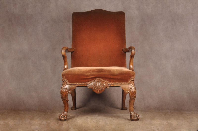 A Magnificent 19th Century Walnut Library Armchair - Image 2