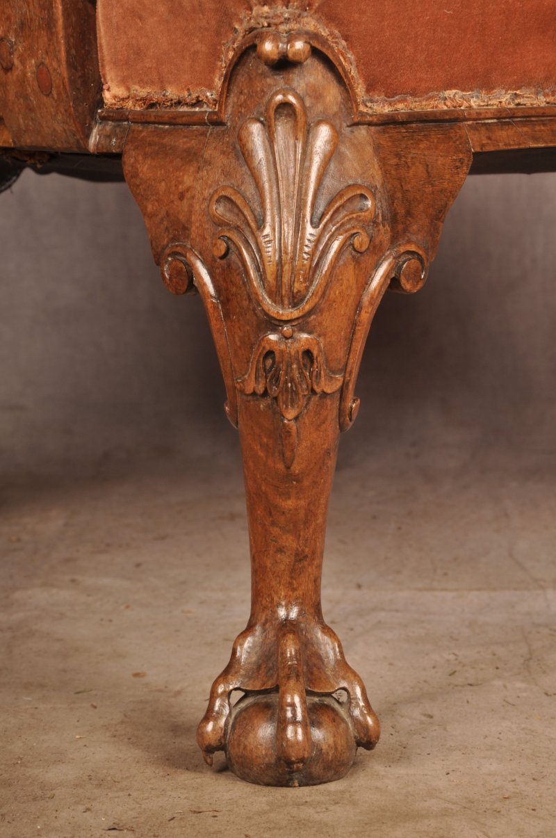 A Magnificent 19th Century Walnut Library Armchair - Image 4