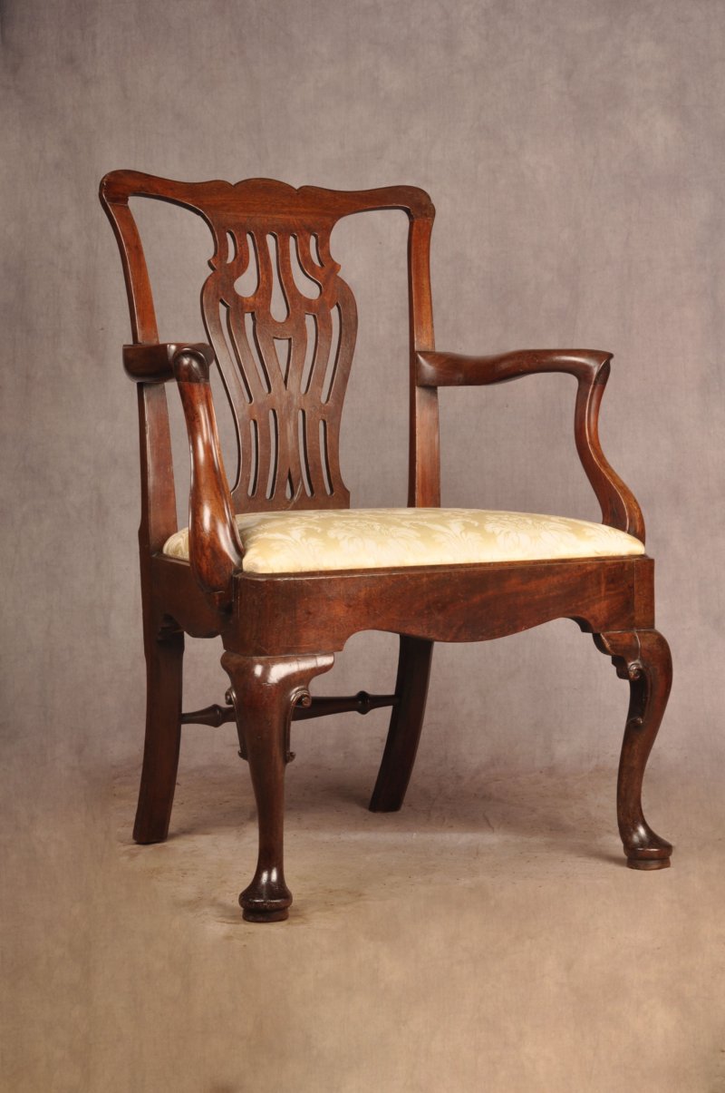 Fine George II Mahogany Armchair - Image 7