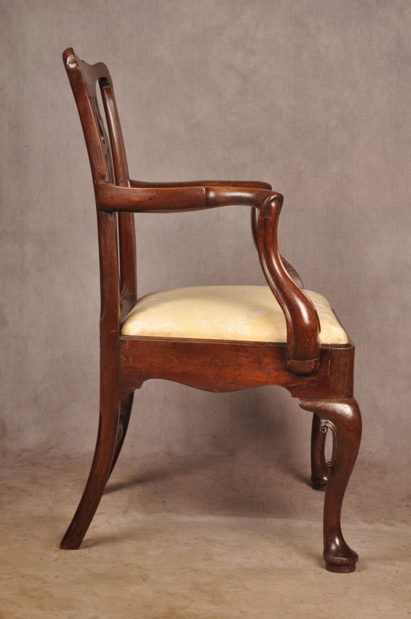 Fine George II Mahogany Armchair - Image 8
