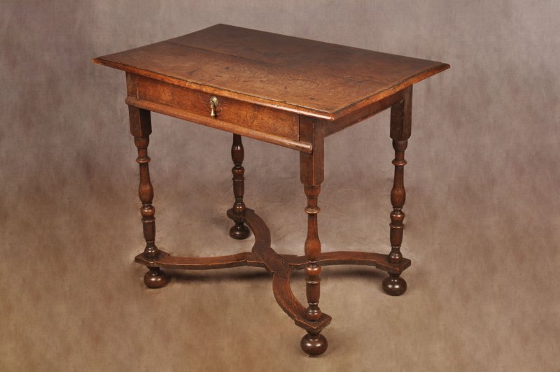 Rare 17th Century Oak Side Table