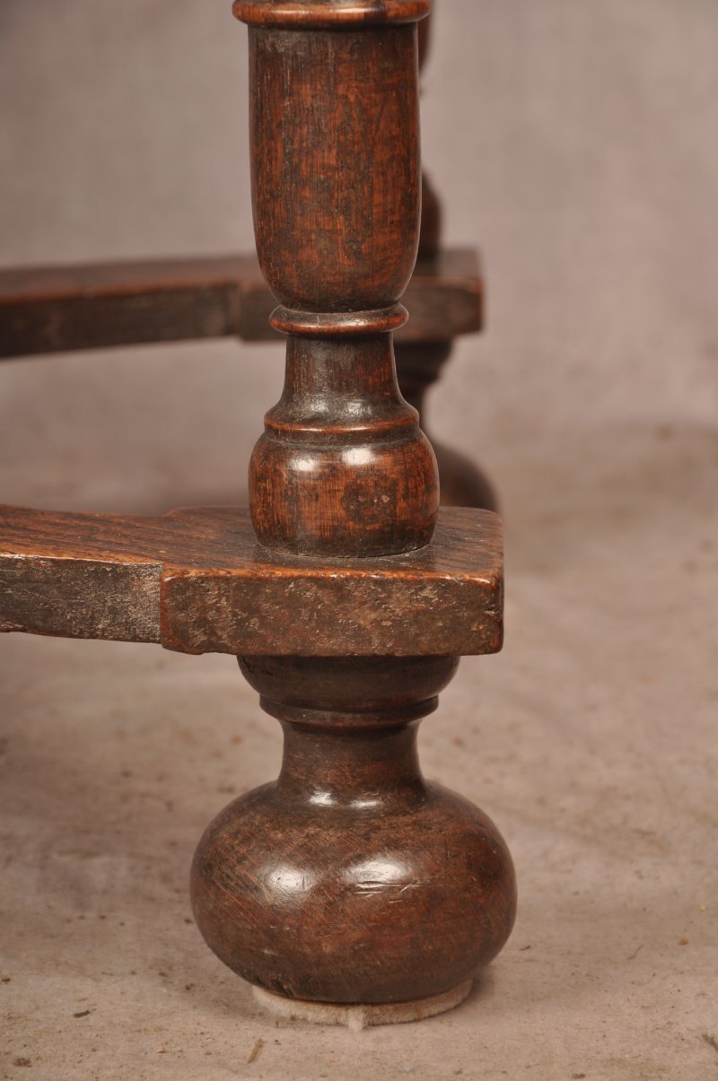Rare 17th Century Oak Side Table - Image 7