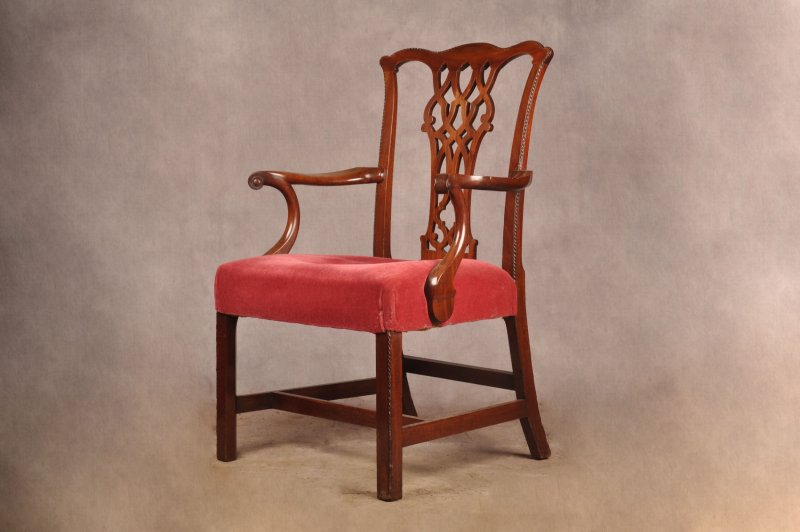 Fine 18th Century Mahogany Chippendale Armchair