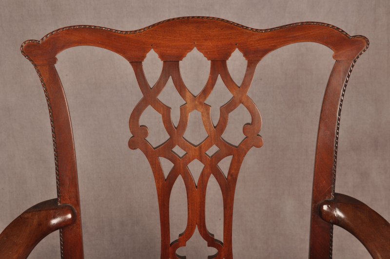 Fine 18th Century Mahogany Chippendale Armchair - Image 6