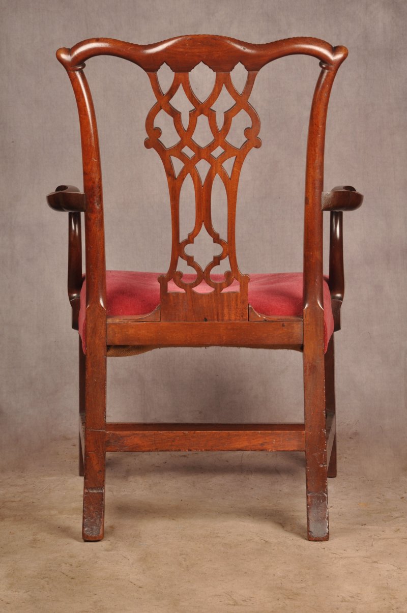Fine 18th Century Mahogany Chippendale Armchair - Image 9
