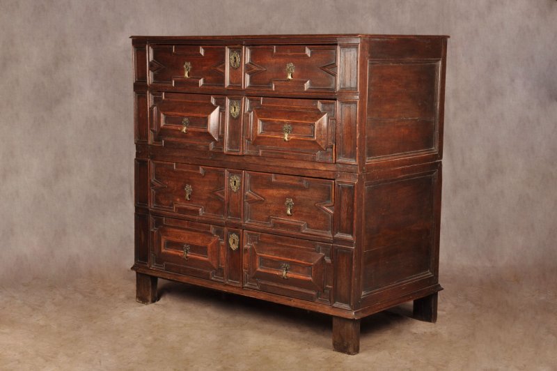 Rare Charles II Walnut & Fruitwood Chest Of Drawers - Image 3