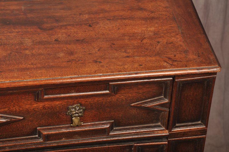 Rare Charles II Walnut & Fruitwood Chest Of Drawers - Image 14