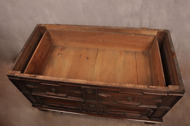 Rare Charles II Walnut & Fruitwood Chest Of Drawers - Image 16