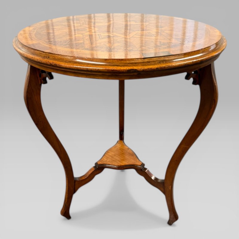 Antique Victorian New Zealand Specimen Wood Parquetry Table By Anton Seuffert - Image 5