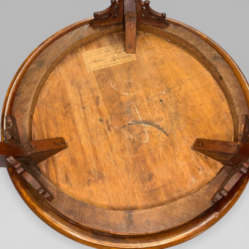 Antique Victorian New Zealand Specimen Wood Parquetry Table By Anton Seuffert - Image 7