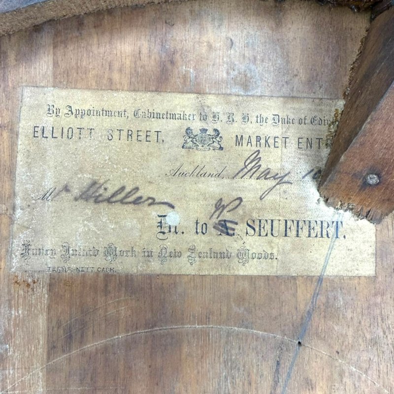 Antique Victorian New Zealand Specimen Wood Parquetry Table By Anton Seuffert - Image 6