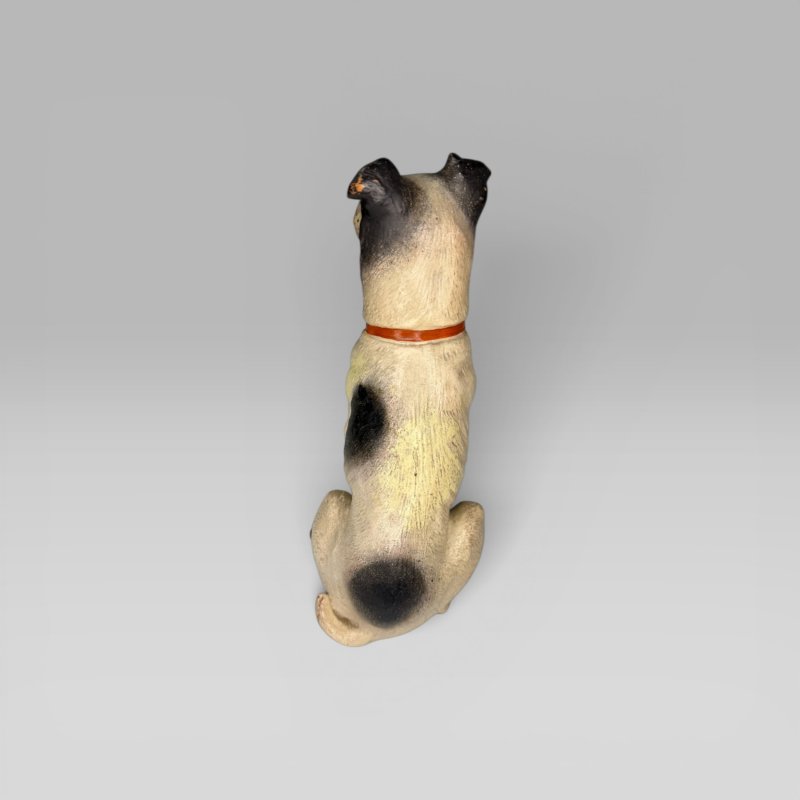 19th Century Austrian Terracotta Jack Russell Dog Sculpture Painted Figure - Image 6