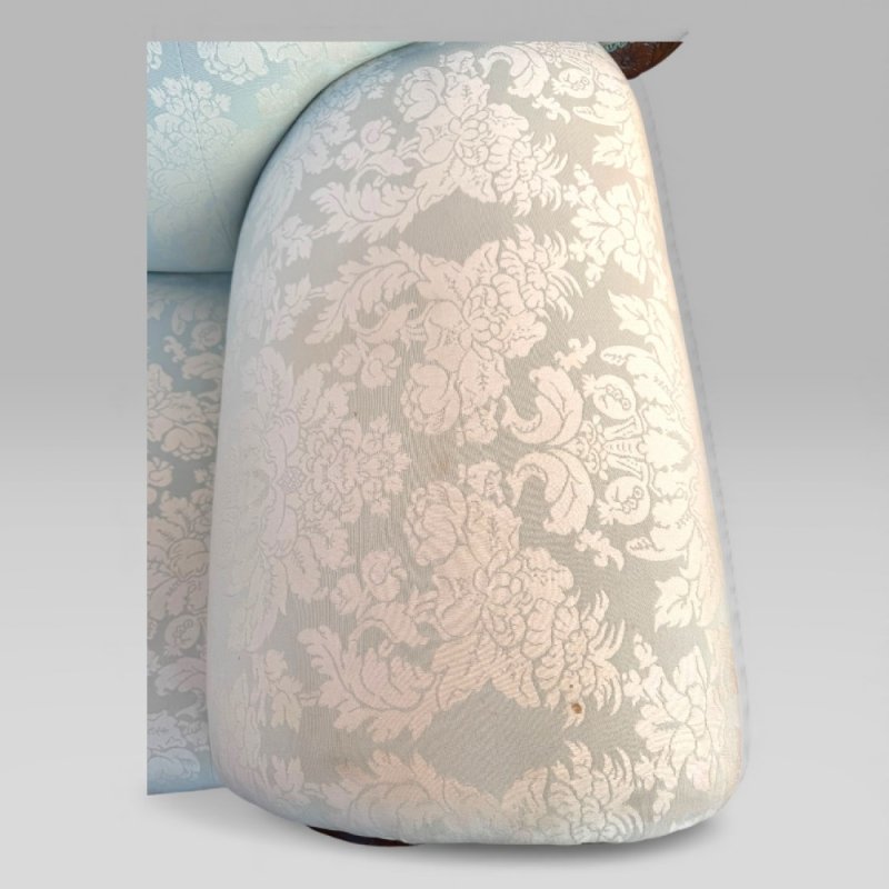 Antique 19th Century French Empire Flame Mahogany Sofa With Carved Details - Image 13