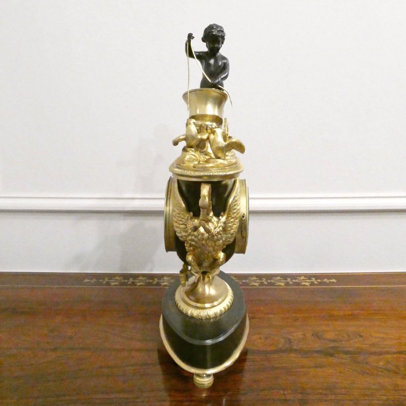 French Bronze & Gilt Bronze Mantel Clock Set by Japy Freres - Image 8