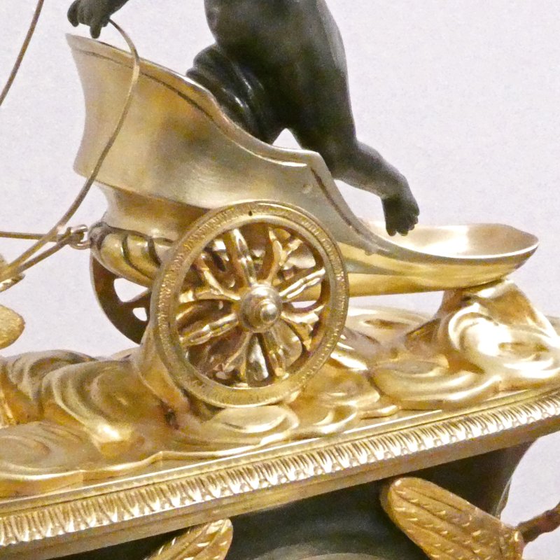 French Bronze & Gilt Bronze Mantel Clock Set by Japy Freres - Image 6