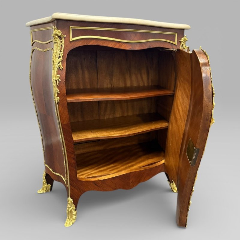 Antique Pair Of Late 19th Century French Kingwood Bombe Cabinets By E. Kahn - Image 8