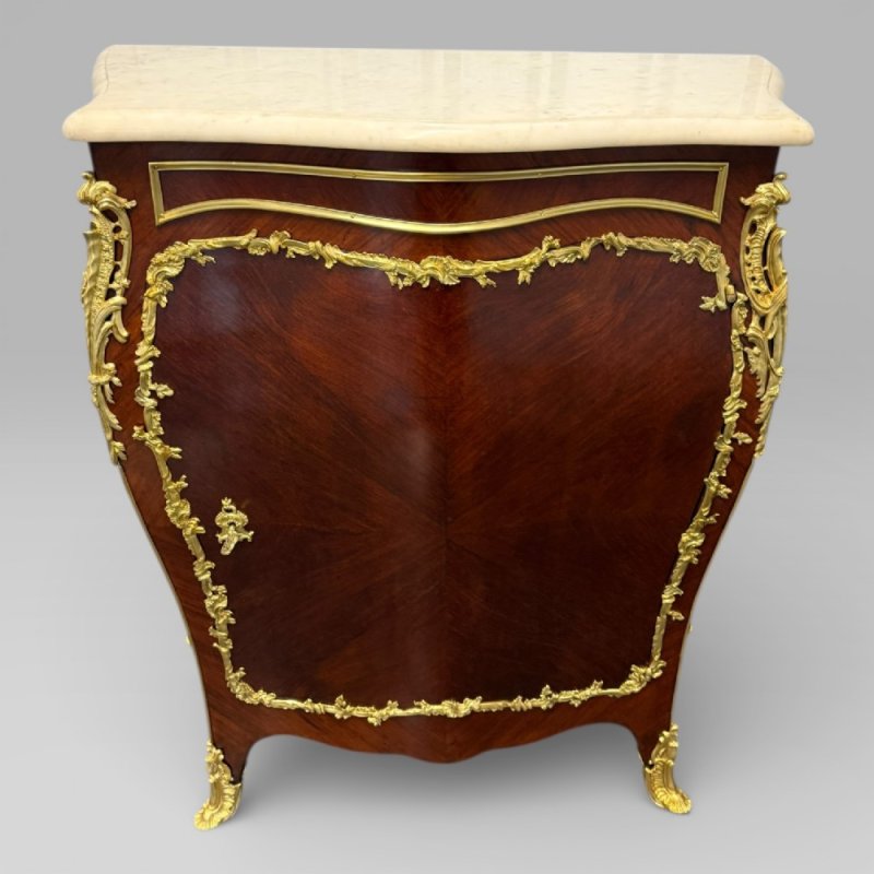 Antique Pair Of Late 19th Century French Kingwood Bombe Cabinets By E. Kahn - Image 9